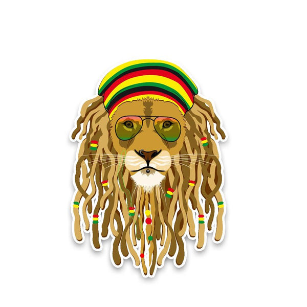 Klistermärke Rastafari Lejon