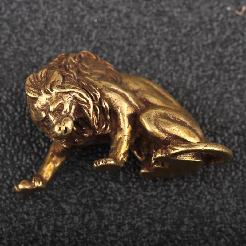 Lejon Skulptur Guld