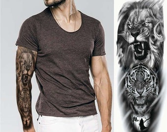 Sleeve Tatuering Lejon
