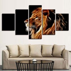 Lejon Tavla (5-Delar) Majestic Lion