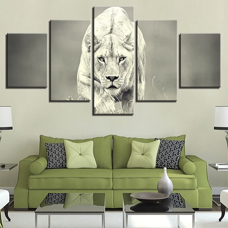 Canvastavla Jagande Lejon