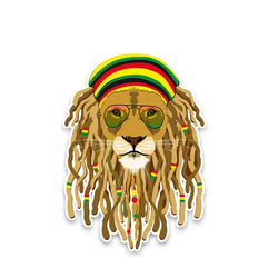 Klistermärke Rastafari Lejon