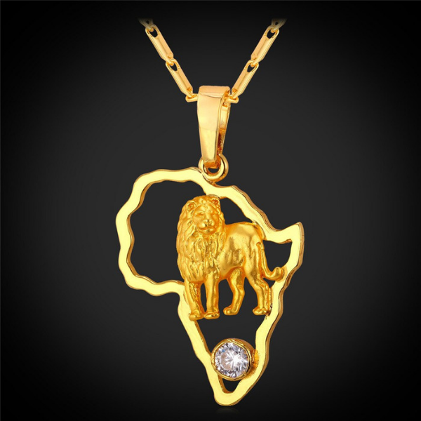 Lejon Afrika Guldhalsband 