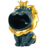 Lejonkung Staty Resin