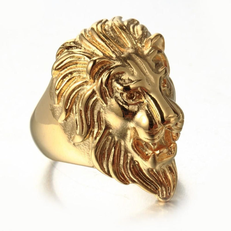 Guld Ring Lejonhuvud