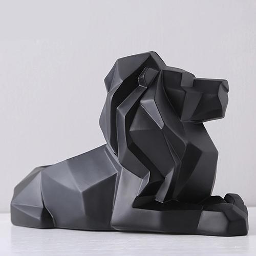 Svart Lejon Skulptur