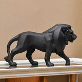 Svart Skulptur Lejon