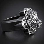 Lejonhuvud Krucifix Fingerring