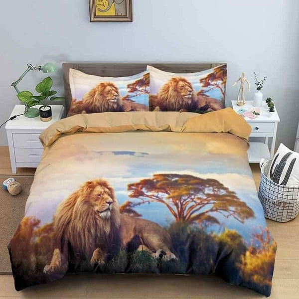 Sängkläder Med Lejonmotiv