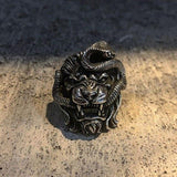 Svart Fingerring Lejonhuvud