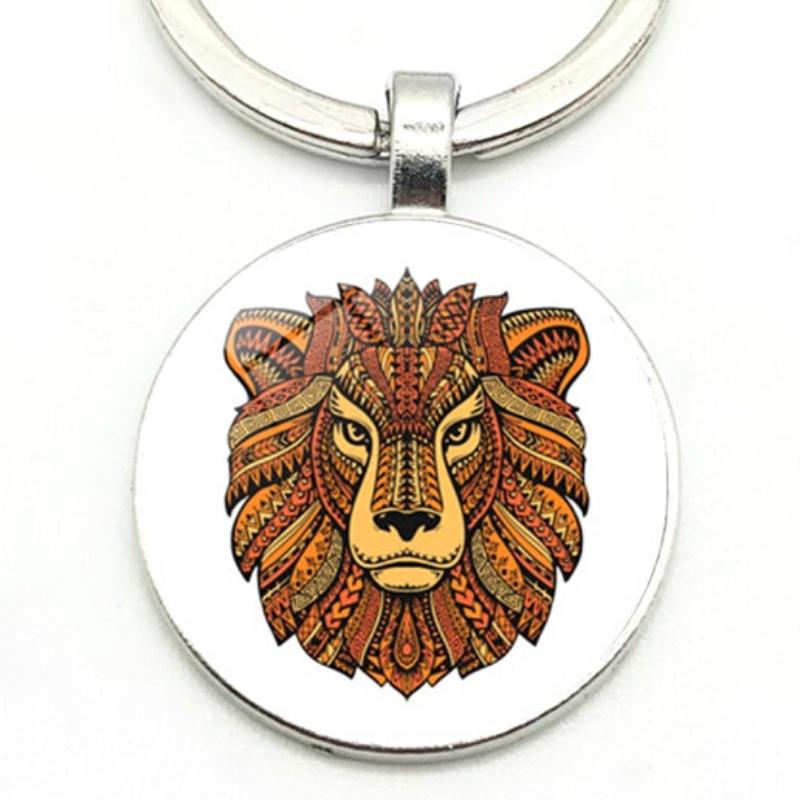 Lion Mandala Key Chain